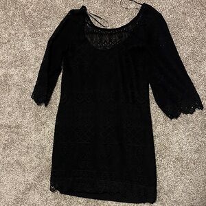 H&M Black Long Sleeve Lace Dress